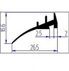 Резиновый уплотнитель  ЭЗУ-002/2 (ТПУ-004-01)  (150 м)