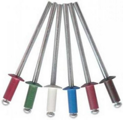 Заклепка вытяжная 3,2*8 , оцинкованные, комб., красные RAL 3005 ZK